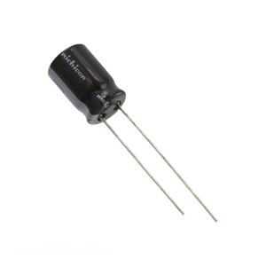 Condensador de Canal de Fabricante, Tipo Through Hole, Aluminio, 270uF, 20%, 25V, Radial, TH UHV1E271MPD, 270 uF - Product Image 1