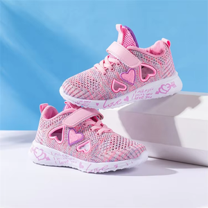2024 nuevos zapatos deportivos planos informales acolchados <span class=keywords><strong>para</strong></span> <span class=keywords><strong>estudiantes</strong></span> tejidos de <span class=keywords><strong>Netflix</strong></span> gemelos transpirables <span class=keywords><strong>para</strong></span> niñas - Product Image 5