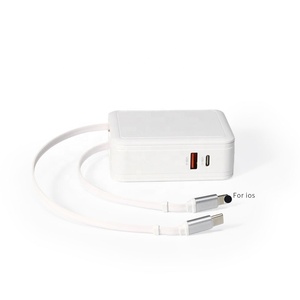 Chargeur mural rétractable pour ordinateur portable HNT 65W USB avec câble IOS+Type C de 2,6 pieds, charge rapide portable 4-en-1 pour <span class=keywords><strong>iPhone</strong></span> - Product Image 2