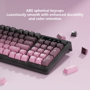 Combinaison <span class=keywords><strong>clavier</strong></span>-<span class=keywords><strong>souris</strong></span> <span class=keywords><strong>sans</strong></span> <span class=keywords><strong>fil</strong></span> rétroéclairé RVB à membrane de 94 touches avec interface USB à déplacement rapide de 4800 DPI de couleur dégradée pour les joueurs - Product Image 3