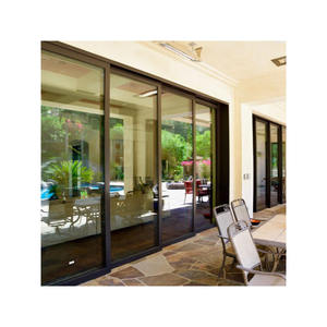 알루미늄 슬라이딩 도어 슬림 프로필 유리 현대 디자인 프로필 전면 캐비닛 도어 프레임 알루미늄 슬라이딩 도어 - Product Image 2