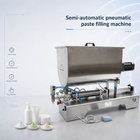 Machine de remplissage semi-automatique pour pâte de ketchup et beurre de cacahuète, distributeur de liquides visqueux 80L, machine de remplissage à piston pneumatique