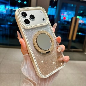 Coque de <span class=keywords><strong>téléphone</strong></span> scintillante avec <span class=keywords><strong>miroir</strong></span> en stock pour iPhone 17 16 15, étui Bling avec support pour iPhone 14 13 12 11 - Product Image 6