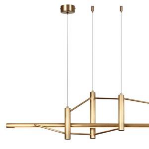 Custom Copper Lighting bar Dining Room <b>Kitchen</b> Pendant Light Fashion Antique Brass Bedroom Led Long Linear Chandeliers Lamp - Product Image 2