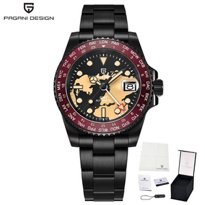 PAGANI DESIGN PD-1758 GMT NH34 Map Dial Luxury Men <b>Watch</b> Fashion Automatic Mechanical <b>Watch</b> for Men Sapphire Automatic <b>Watches</b> - Product Image 6