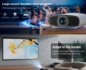 Projecteur intelligent Yinzam <span class=keywords><strong>Q7</strong></span> 1080p avec mise au point automatique et évitement d'obstacles, luminosité de 600 lumens ANSI pour une expérience home cinéma - Product Image 2