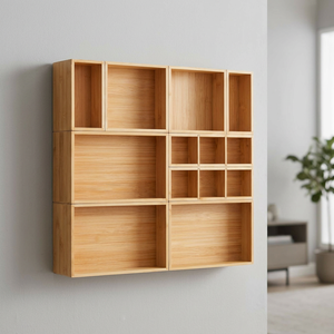 Set 9 Eco-Friendly American Style Bamboo Wood Rectangle Storage Boxes Lacquer Finish Luxury <b>Tea</b> <b>Box</b> Multifunction Kitchen Bin - Product Image 3