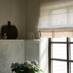 Persianas Romanas de Lino Natural, Filtrantes de Luz, Plegables, Hechas a Medida para Cocina, Dormitorio y Apartamento - Product Image 1