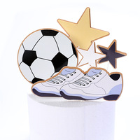 Fabrik großhandel papier kinder junge home party kuchen Einfügen dekoration liefert werkzeuge fußball junge glücklich geburtstag kuchen topper