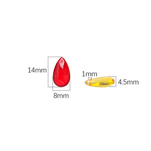 73 couleurs 8x14mm perles <span class=keywords><strong>de</strong></span> <span class=keywords><strong>larme</strong></span> en verre poli cristal étincelant AB enduit gouttelettes goutte d'eau pendentifs pour les résultats <span class=keywords><strong>de</strong></span> bijoux à bricoler soi-même - Product Image 2