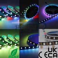Nouvelle Bande LED RGB 5V SK5812 Noire 60 LED/m Individuellement Adressable pour Rétroéclairage TV, PC Gaming et Décoration Intérieure 2026