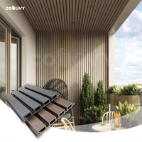 COMOVY Compuesto de madera Revestimiento de paredes exteriores Valla compuesta decorativa Pvc Wpc Paneles de pared al aire libre