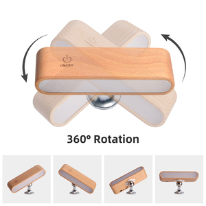USB Rechargeable <strong>LED</strong> <strong>Wall</strong> Sconces 360 Rotation Touch <strong>Dimmable</strong> Battery Operated Magnetic <strong>Wall</strong> Lamp <strong>Lights</strong> - Product Image 2
