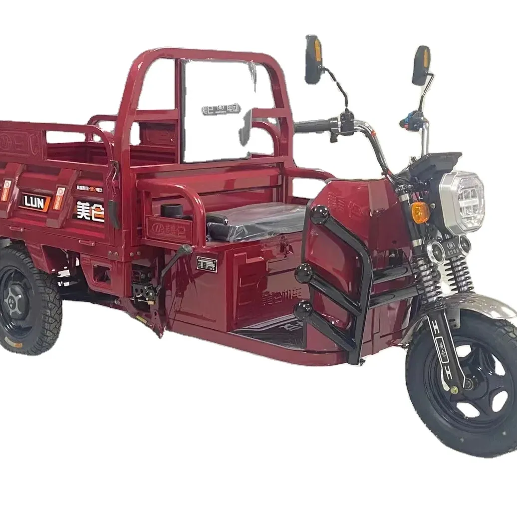 Verimli kargo taşımacılığı için elektrikli üç tekerlekli bisiklet kargo motosiklet