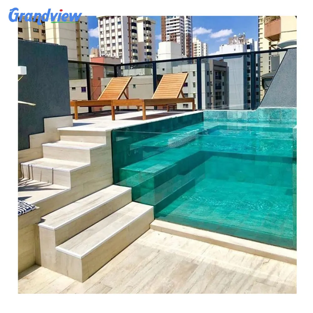 New Luxury Life Style Clear Customized One Time Cast Outdoor Acrylic Swimming Pool