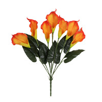 Fleurs artificielles en soie, grand bouquet, EV Touch Calla Lily, plante en pot, décoration, aménagement paysager, mariage, extérieur, maison, fleur