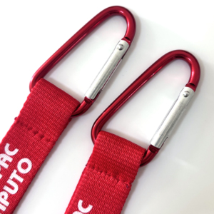 Tali Gantungan Kunci Pendek Grosir Bahan Poliester Sutra Cetak Promosi Custom Carabiner - Product Image 6