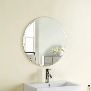 Beveled Edge Round Shape Wall makeup circular bathroom mirrors