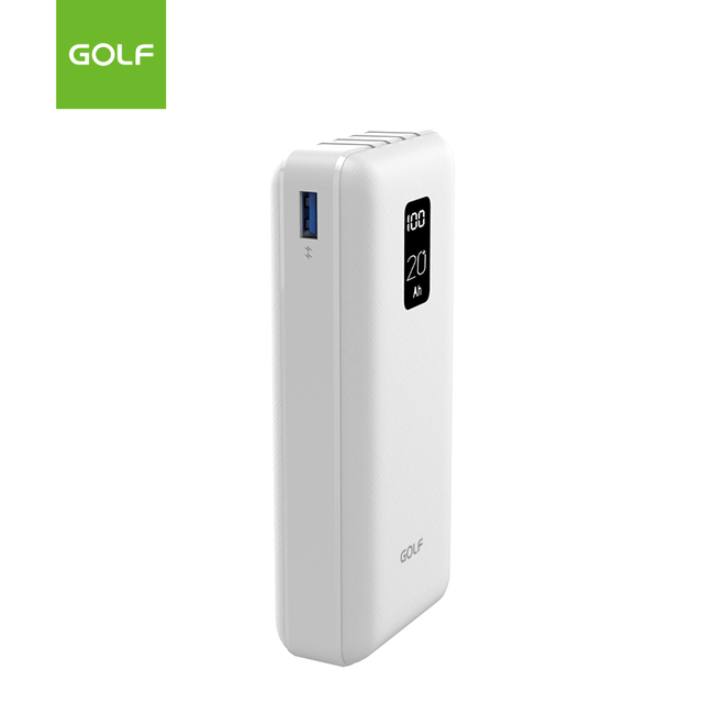 Fast Charging Power Banks QC 3.0 Fast Charge Lithium Mobile Charger High Capacity LCD 20000mah Power Bank With Cable
