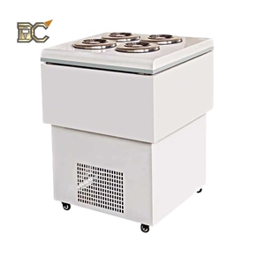 Vitrine à glaces Pozzetti, armoire congélateur pour gelato, réfrigérateur de présentation d'angle droit pour équipement - Product Image 1