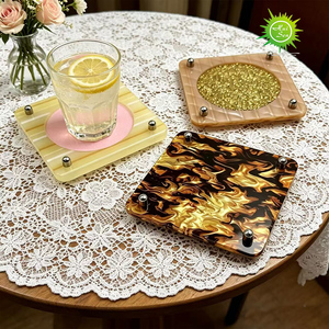 Sous-<span class=keywords><strong>verre</strong></span> en acrylique personnalisé double face, tapis <span class=keywords><strong>de</strong></span> tasse en acrylique sur mesure, sous-<span class=keywords><strong>verre</strong></span> en plastique personnalisé, vente en gros - Product Image 1