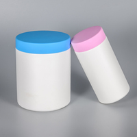 HDPE-Vorrats gläser mit Soft-Touch-Deckel 480cc 16OZ 800cc 26OZ BPA-freie Kunststoff behälter in Lebensmittel qualität Blau Pink