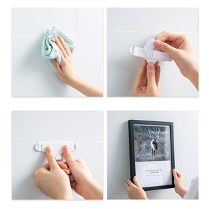 <span class=keywords><strong>Ganci</strong></span> per telaio decorativi moderni appendiabiti Rack plastica ABS montaggio a parete gancio autoadesivo decorazioni per la casa confezione da 6 - Product Image 4