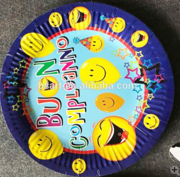 Assiette à dîner <span class=keywords><strong>de</strong></span> Noël jetable personnalisée, papillon coloré, fleurs, oiseaux, papier <span class=keywords><strong>de</strong></span> bagasse respectueux <span class=keywords><strong>de</strong></span> l'environnement - Product Image 5