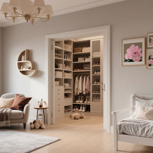 Armoire de chambre à coucher écologique personnalisée BALOM, armoire en bois pour enfants, placard pour bébé, armoire pour fille et garçon - Product Image 4