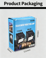 Nouvelle conception Lampe solaire de jardin 20 LED IP65 étanche en ABS avec détection de mouvement, lumière blanc chaud 3000K pour camping