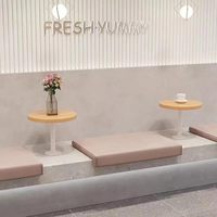 Table Ronde Murale Moderne en Pierre pour Salons de Thé, Pâtisseries et Cafés – Table de Banquette Tendance Origine Fujian