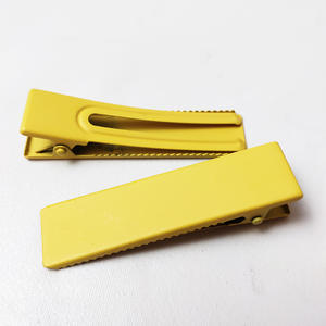 Fermaglio per capelli in gomma stile coreano all'ingrosso, colore caramella, accessori per capelli, fermaglio a becco d'anatra quadrato opaco per donna - Product Image 2