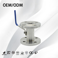 Vanne à boisseau sphérique à bride en acier inoxydable de style cantonais pour contrôle industriel OEM ODM