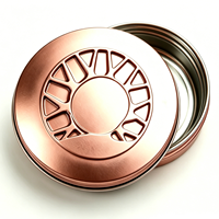 Boîte en métal ronde personnalisée en aluminium pour emballage en gros, idéale pour bonbons, chocolats et cosmétiques