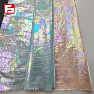 100% nylon filato tessuto taffetà oro stampaggio tessuto <span class=keywords><strong>lucido</strong></span> colorato arcobaleno iridescente tessuto Laser fluorescente per giacca/borsa - Product Image 4