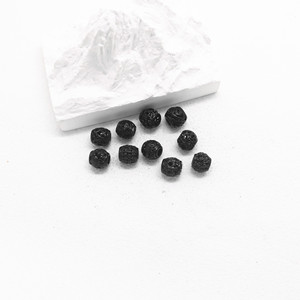 Perles entretoises rondes en acier inoxydable noir Yunnique de 6 mm pour la fabrication de bracelets, composants de bijoux, procédé de moulage, origine Guangzhou - Product Image 4