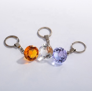 MH-YS11 Engraving Crystal Glass Keyring Souvenirs Crystal Glass Diamond Keychain Decoration