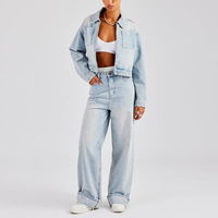 Ensemble veste et jean décontractés pour femmes avec logo personnalisé du fabricant