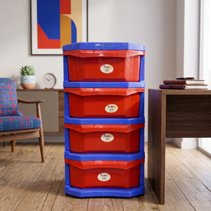 Archivador Móvil de Gran Capacidad con 4 Cajones, Organizador de Archivos de Plástico para Oficina, Hogar, Dormitorio - Product Image 6