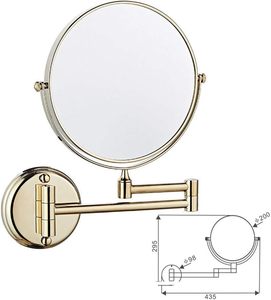Espejo de Maquillaje MIXWARES de 8 Pulgadas con Aumento 3X/1X, Espejo de Pared Giratorio de Doble Cara <span class=keywords><strong>para</strong></span> <span class=keywords><strong>Baño</strong></span>, Tocador, Hotel - Product Image 2