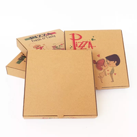 Fourre-tout à pizza en papier kraft recyclables avec poignées renforcées pour la restauration boîte à pizza boîte d'emballage avec votre logo boîte de couleur