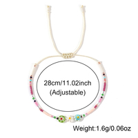 Go2boho gelang manik-manik kaca multiwarna biji bunga indah seri rantai permen untuk wanita 2024 Keren hadiah remaja