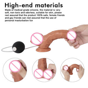 Consolador Ultra Realista, Spray de Agua Anal, Juguetes Sexuales de Silicona de Grado Médico, Ventosa Fuerte, Manos Libres, Consolador Hueco con Chorro - Product Image 4