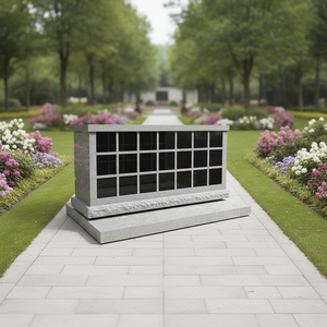 Assembled Traditional American Black Granite <b>Memorial</b> Tombstone with 1 Year Warranty for Cemetery - Product Image 6