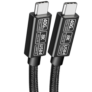 4/3 кабель Thunderbolt, совместимый с Type-C, 8K, полнофункциональный кабель USB4, нейлоновая оплетка 40 г, 240 Вт - Product Image 5