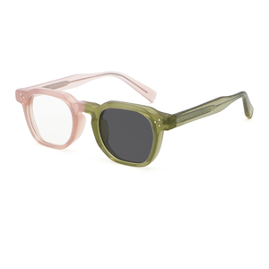 2025 photochromic Khung Kính CP + PC đền kim loại khung photochromic Kính mát nhỏ khung màu thay đổi Acetate Kính mát - Product Image 1