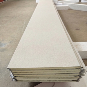 Panneaux isolants en mousse <span class=keywords><strong>de</strong></span> polyuréthane personnalisés par le fabricant, panneaux sandwich pour façade plate, bardage métallique en PU pour bâtiments - Product Image 1