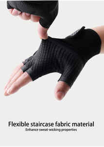 <span class=keywords><strong>Gants</strong></span> de sport pour hommes et femmes, été, demi-doigts, équipement d'entraînement, antidérapants, amortissants, allongement du poignet, <span class=keywords><strong>fitness</strong></span> - Product Image 4