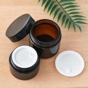 Múltiples tipos de envases de lujo botella de vidrio contenedor de cuidado de la piel botellas y juegos de tarros Frascos de vidrio marrón botella de crema ámbar - Product Image 2