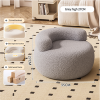 Offre Spéciale prix bon marché minimaliste moderne chambre d'hôtel café-restaurant doux canapé chaise en peluche tissu unique petit blanc canapé tabouret